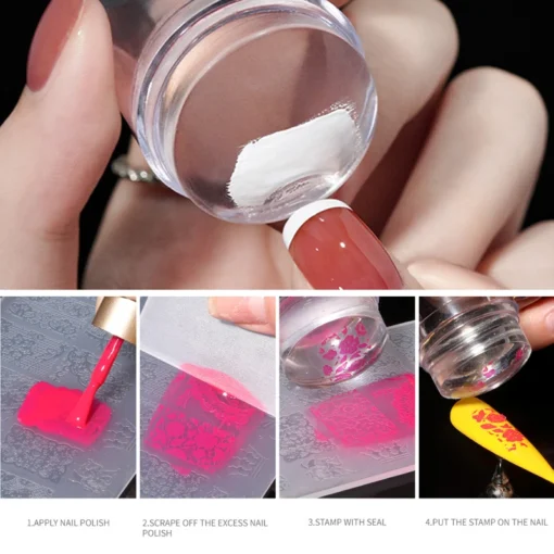 Tampon pour stamping en silicone pour ongles – Image 5