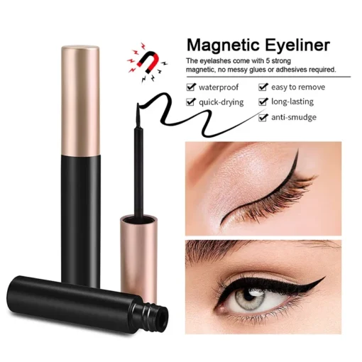 Eyeliner magnétique noire colle cils – Image 2