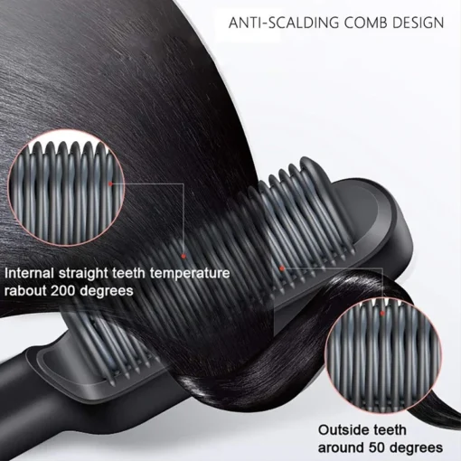 Brosse lissante chauffante professionnelle – Image 2