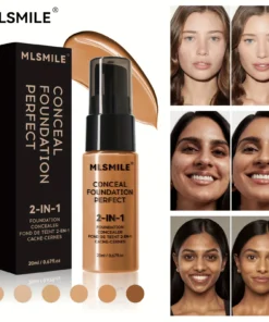 Fond de teint liquide 2 en 1