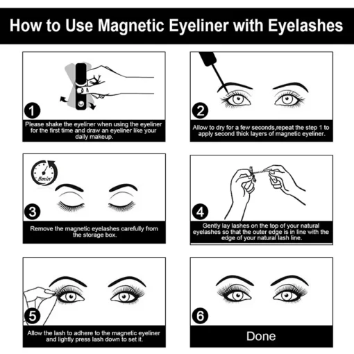 Eyeliner magnétique noire colle cils – Image 3