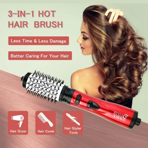 Brosse rotative Ionique 2 en 1 – Image 2