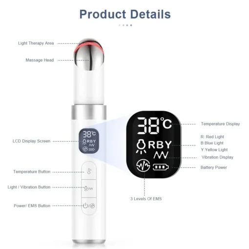 Masseur oculaire anti cernes EMS – Image 14