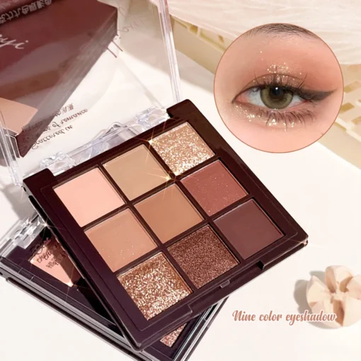Palette de fards à paupières chocolat 9 couleurs – Image 3