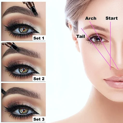 Crayon à sourcils 4 points Maquillage – Image 5
