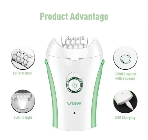 Épilateur électrique, corps et visage pour femmes – Image 8